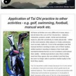 Application of Tai Chi practice to other activities, 8th March 2016 Newsletter
