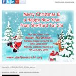 Christmas Greetings from Shefford Tai Chi - December Newsletter