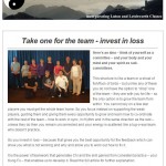 Take one for the team - invest in loss, 22nd April 2015 Newsletter