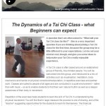 The Dynamics of a Tai Chi Class - what Beginners can expect, 10th June 2015 Newsletter