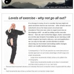 Levels of exercise - why not go all out, 24th June 2015 Newsletter
