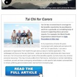 Tai Chi for Carers, 6th August 2015 Newsletter