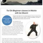 Tai Chi beginners classes in Hitchin with Ian Deavin, 22nd December 2015 Newsletter