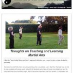Thoughts on Teaching and Learning Martial Arts, 3rd December 2015 Newsletter