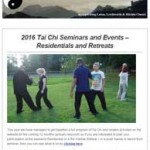 2016 Tai Chi Seminars and Events, 5th January 2016 Newsletter