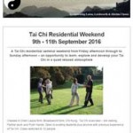 Tai Chi Residential Weekend 2106, 12th January 2016 Newsletter