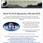 World Tai Chi Day 2016 Seminar, 29th March 2016 Newsletter