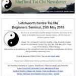Letchworth Centre Tai Chi Beginners Seminar, 12th April 2016 Newsletter