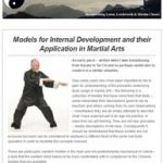 Models for Internal Development and their Application in Martial Arts, 20th April 2016 Newsletter