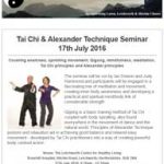 Tai Chi & Alexander Technique Seminar on 17th July 2016