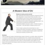 A Western View of Chi, 23rd August 2016 Newsletter