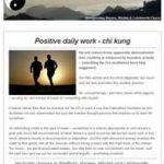 Positive Daily Work - Chi Kung, 20th September 2016 Newsletter