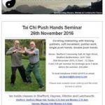 Push Hands Seminar on 26th November 2016