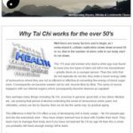 Why Tai Chi works for the over 50's, 15th November 2016 Newsletter