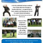 Tai Chi Residential Weekend, 15th - 17th September 2017