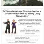 Tai Chi and Alexander Technique Seminar at The Letchworth Centre for Healthy Living, 16th July 2017