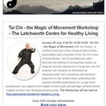Tai Chi - the magic of movement workshop at the Letchworth Centre for Healthy Living