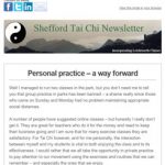 Personal Practice - a way forward