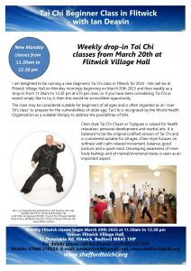 Further information about tai chi beginners classes in Flitwick