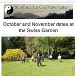 Tai Chi October and November dates at the Swiss Garden
